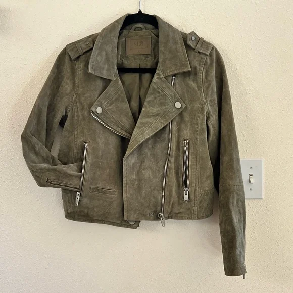 Blank NYC Jackets Coats Sl8 Suede Leather Moto Jacket Poshmark